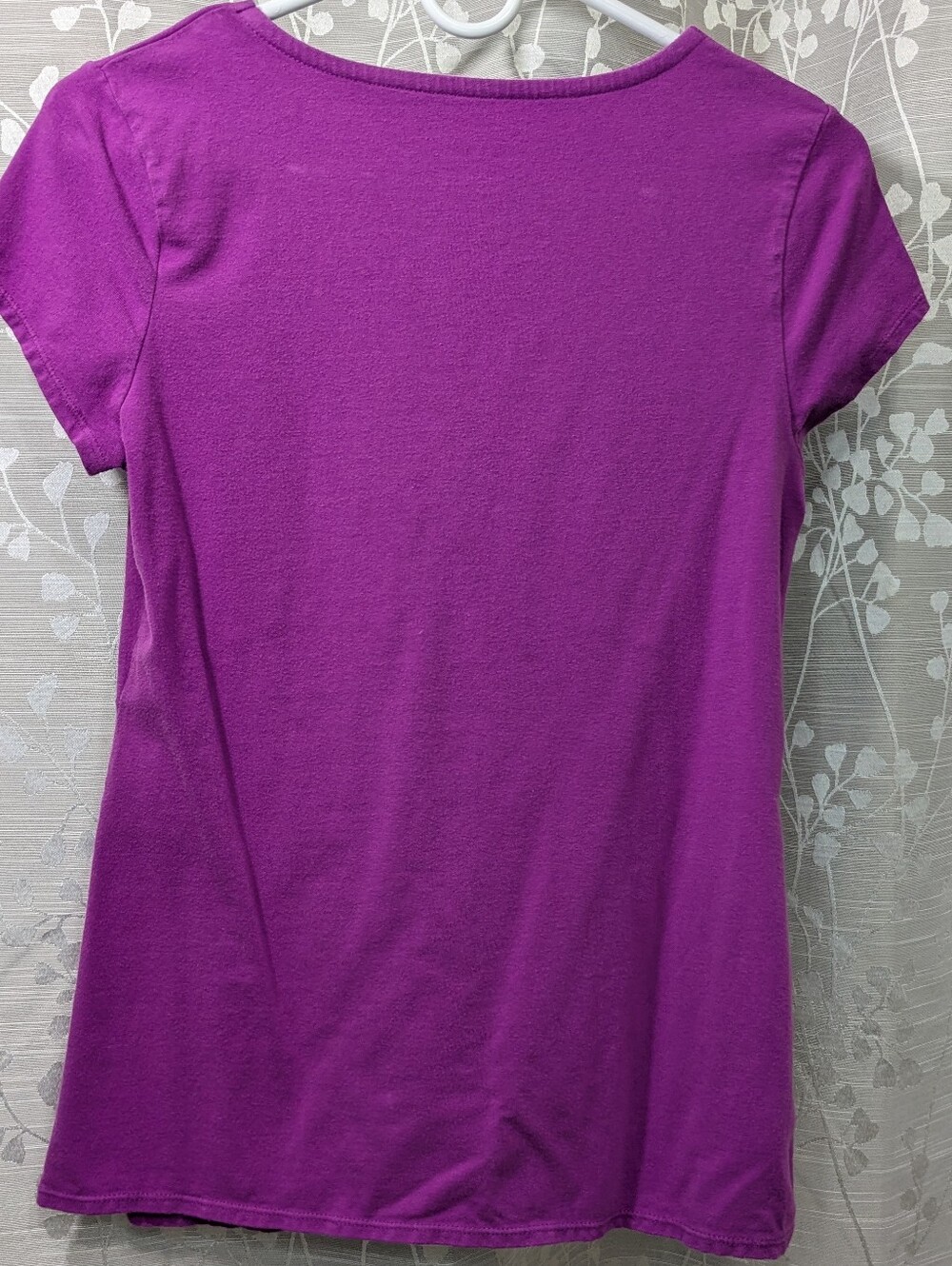 Merona Purple Scoop Neck Short Sleeve Top, Women's Medium - Picture 2 of 6